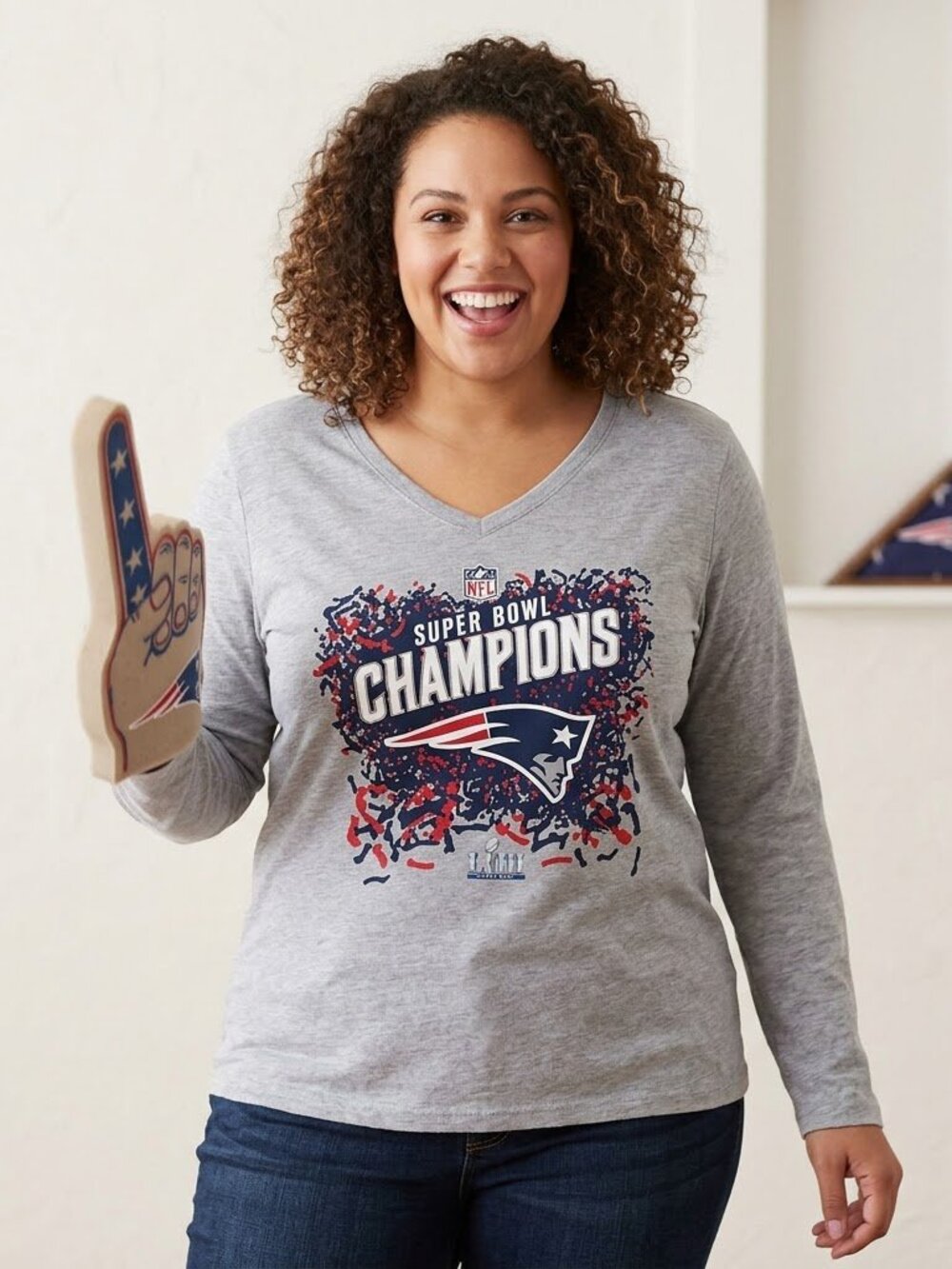 New England Patriots Super Bowl long sleeve tee shirt size 2XL